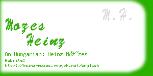 mozes heinz business card